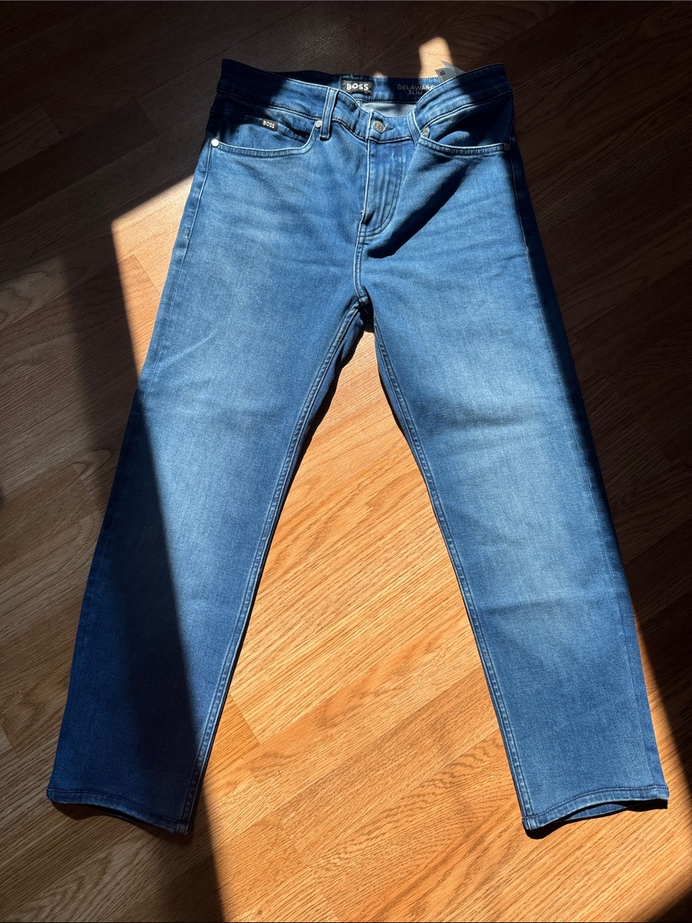 BOSS Men's Delaware Slim  in Medium Blue,W30-L32